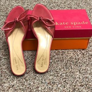 Pink Kate Spade bow heels. Size 6.